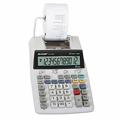 Desktop Calculator Printing LCD 12 Digit MPN:SHREL1750V