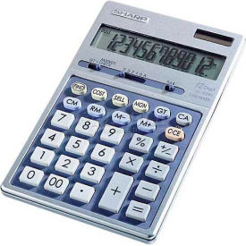 Sharp® 12-Digit Calculator EL339HB Dual Power 4-Key Memory 4-1/3
