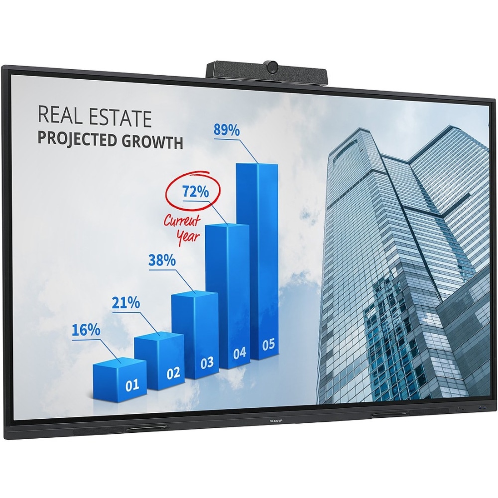 Sharp AQUOS BOARD PN-L2B PN-L752B Interactive Whiteboard - 75in - 36.60inx64.90in Active Area - Wired/Wireless - PNL752B MPN:PN-L752B