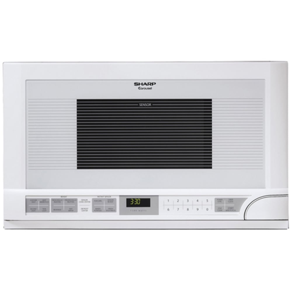 Sharp R1211T 1.5 Cu Ft Over-The-Counter Microwave Oven, White MPN:R1211T