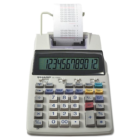 Desktop Calculator, Printing, LCD, 12 Digit MPN:SHREL1750V