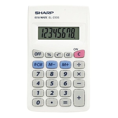 Handheld Calculator, LCD, 8 Digit MPN:SHREL233SB