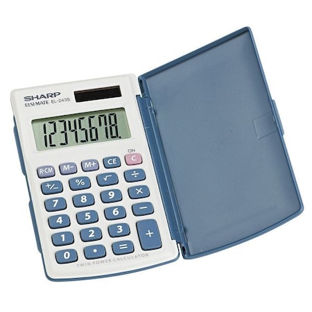 Handheld Calculator, LCD, 8 Digit MPN:SHREL243SB