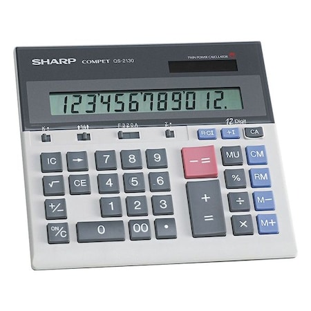 Commercial Desktop Calculator, 12 Digit MPN:SHRQS2130