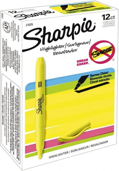 Highlighter Marker: Fluorescent Yellow, AP Non-Toxic, Chisel Point MPN:27025