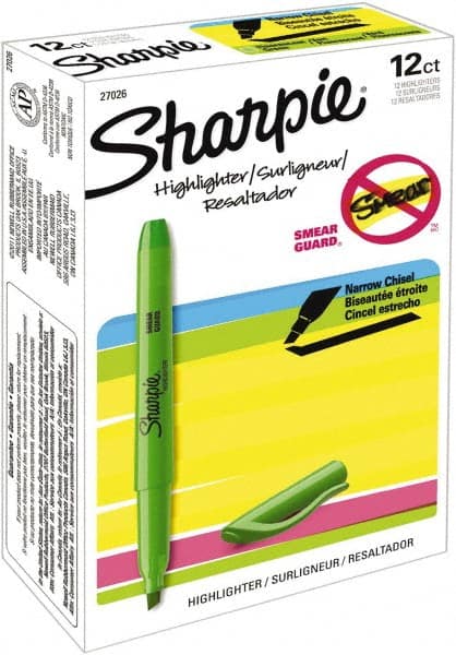Highlighter Marker: Fluorescent Green, AP Non-Toxic, Chisel Point MPN:27026