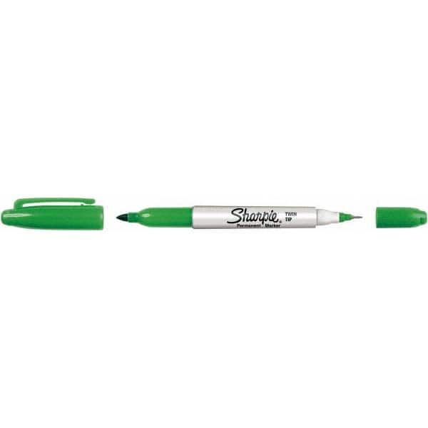 Permanent Marker: Green, AP Non-Toxic, Twin Tip Fine & Ultra Fine Point MPN:32204