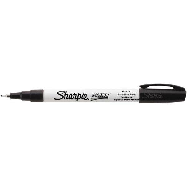 Paint Pen Marker: Black, Oil-Based, Extra Fine Point MPN:35526