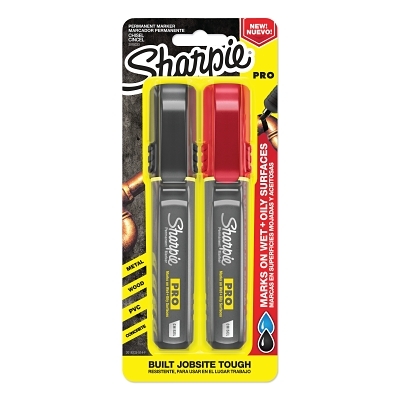 Sharpie Pro Med Chisel Tip Assort 1-Black 1-Red MPN:2178496