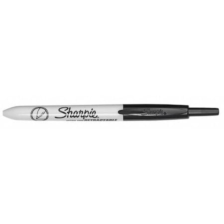 Permanent Marker, Black, Ultra Fine Tip, Capped, 2 PK MPN:1735801