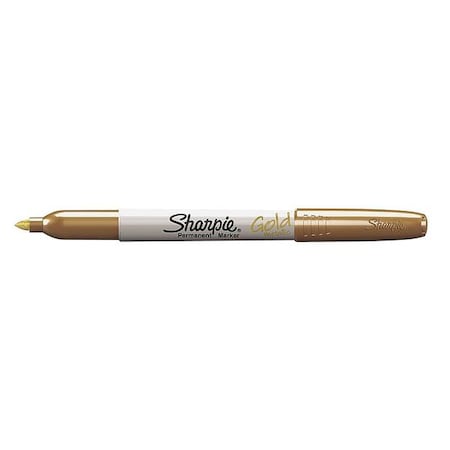 Permanent Marker, Metallic Gold, Fine Tip, Capped, 12 PK MPN:1823889