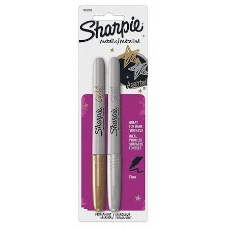 Gold, Silver Metallic Permanent Markers, 2 PK MPN:1829202