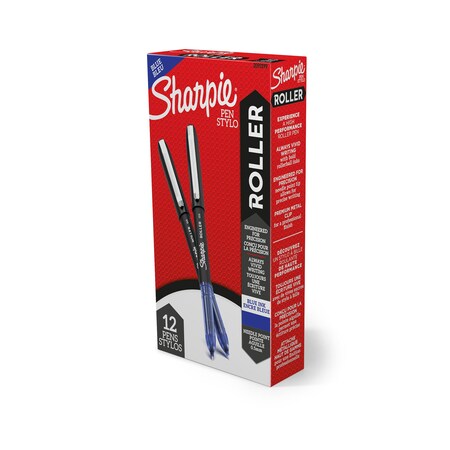 Rollerball Pen, Needle Point, Blue, PK12 MPN:2093199