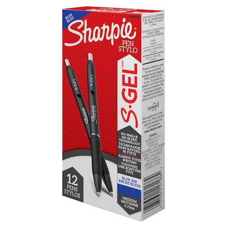 S-Gel Pen, Medium 0.7mm, Blue, PK12 MPN:2096152