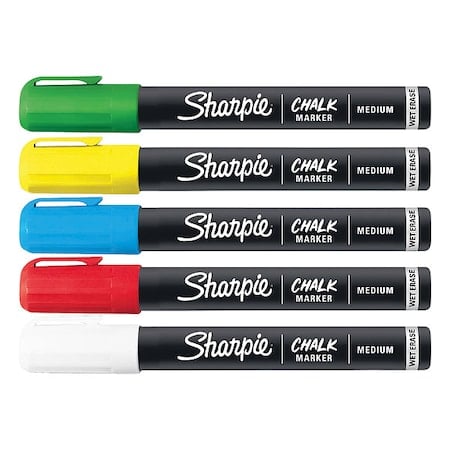 Chalk Marker, Bullet Tip, Capped, 5 PK MPN:2103011