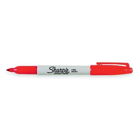 Permanent Marker, Red, Fine Tip, Capped, 12 PK MPN:30002B