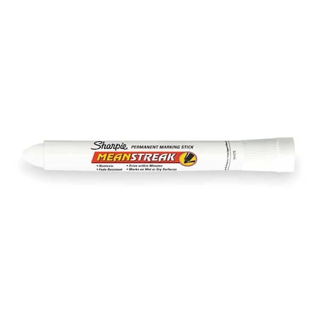 Mean StreakMarking Stick, White, Bullet Tip, Capped, 12 PK MPN:85018