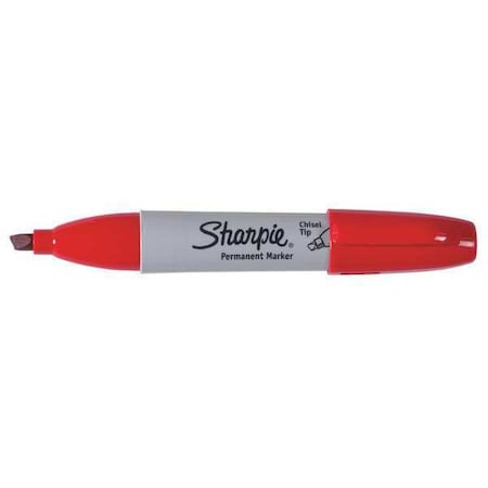 Sharpie Chisel Tip Permanent Markers, Red, PK12 MPN:MK411RD