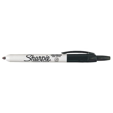 Retractble Perm Marker Fine Bullet Tip Black MPN:32701