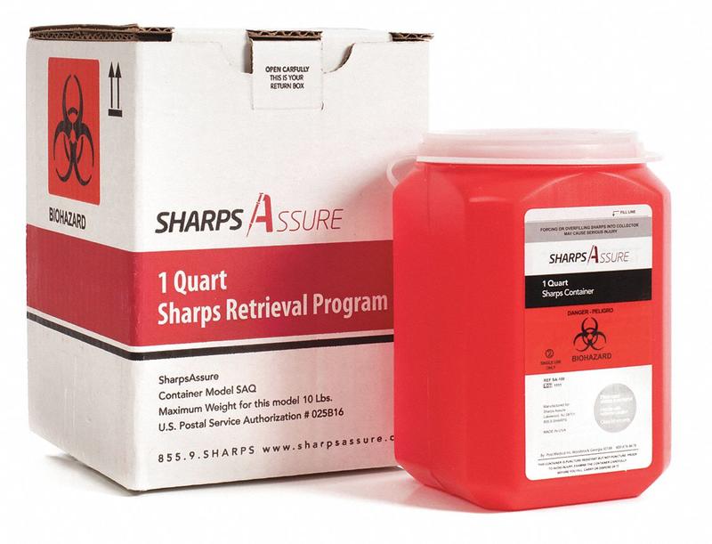 Sharps Container 6 W 1 qt. Snap Lid MPN:SAQ-12