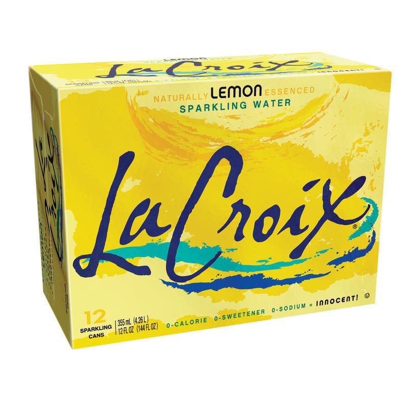 LaCroix Core Sparkling Water with Natural Lemon Flavor, 12 Oz, Case of 12 Cans MPN:15021239EA