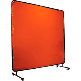 Shaver Industries Framed Weld Screen 6'W x 6'H Semi Transparent Orange FWS6600-O