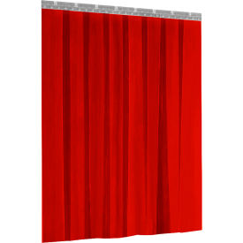 Shaver Industries Welding Strip Door 8'W x 8'H Semi-Transparent Red Weldgrade PVC PVC88R