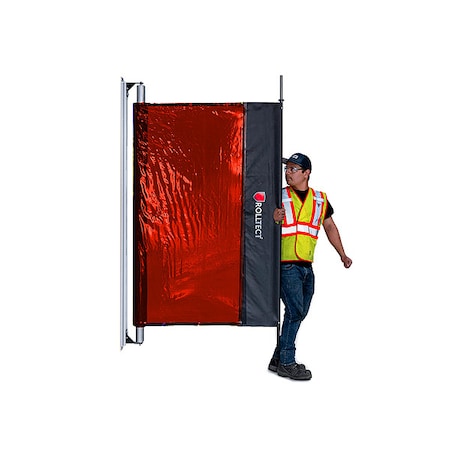 Weld Screen, PVC, 20 ft W., 5.5 ft H., 13 oz/sq yd, 140 Degrees F Withstand Temp., Orange MPN:628242430135