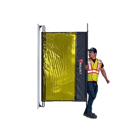 Weld Screen, PVC, 20 ft W., 5.5 ft H., 13 oz/sq yd, 140 Degrees F Withstand Temp., Yellow MPN:628242430159