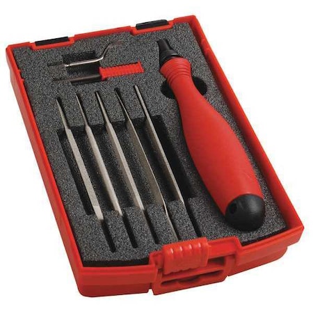 Deburring Tool Set, Plastic, Hi Speed Stl. MPN:154-00030