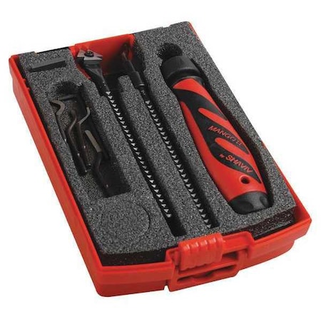 Deburring Tool Set, Plastic, Hi Speed Stl. MPN:154-00035