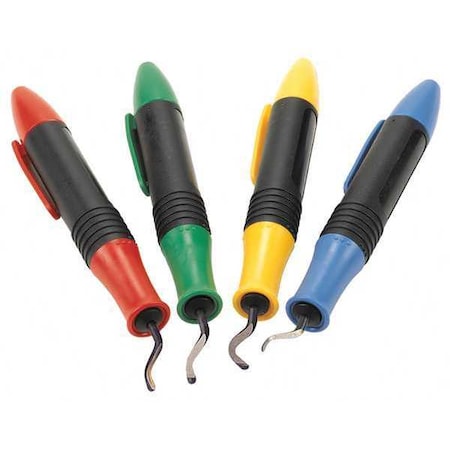 Deburring Tool Set, Plastic, Hi Speed Stl. MPN:154-90042