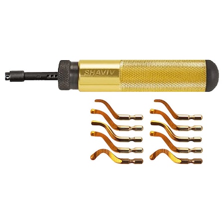 Deburring Tool Set, Yellow MPN:155-00258