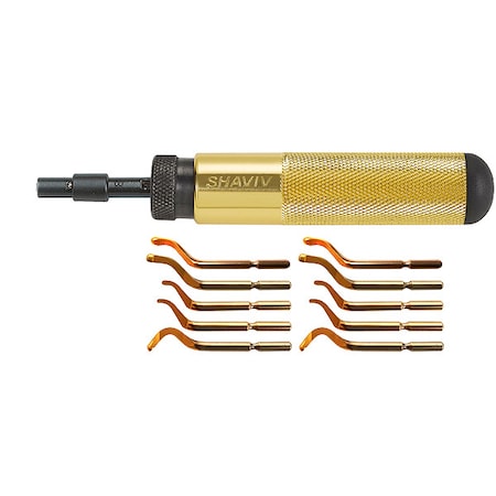 Deburring Tool Set, Yellow MPN:155-00259