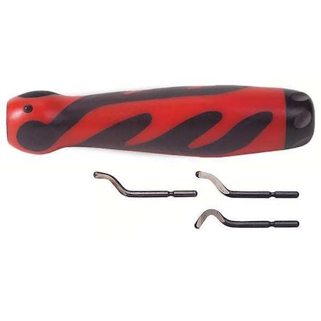 Deburring Tool Set, Plastic, Hi Speed Stl. MPN:155-90076