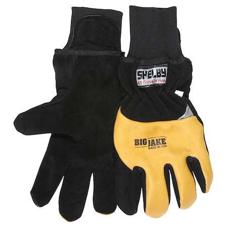 Firefighter Gloves, Black/Yellow, PR MPN:5281 x-small