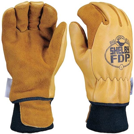 Firefighters Gloves, M, Elkhide Lthr, PR MPN:5282 M