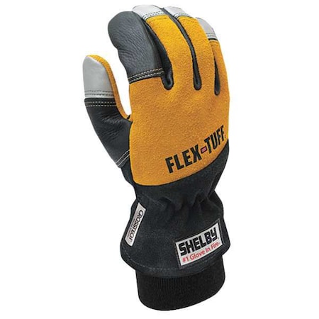 Firefighters Gloves, XL, Blk/Gld/Slvr, PR MPN:5291
