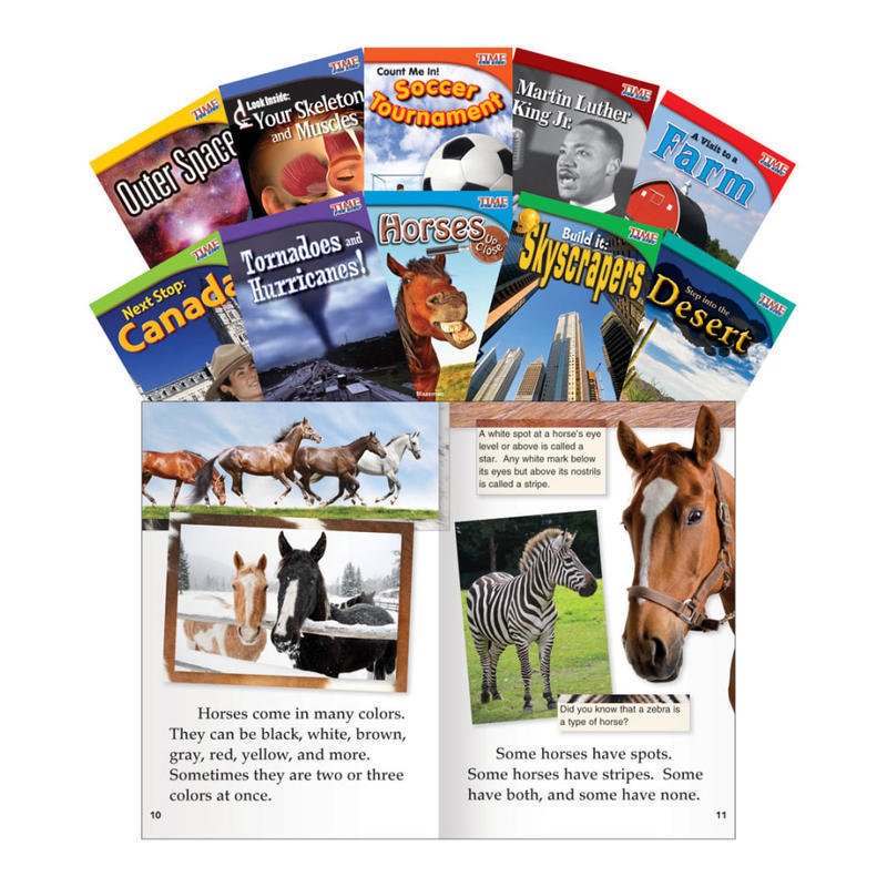 Teacher Created Materials TIME FOR KIDS Nonfiction Book Set, Set 2, Set Of 10 Books, Grade 2 MPN:16103
