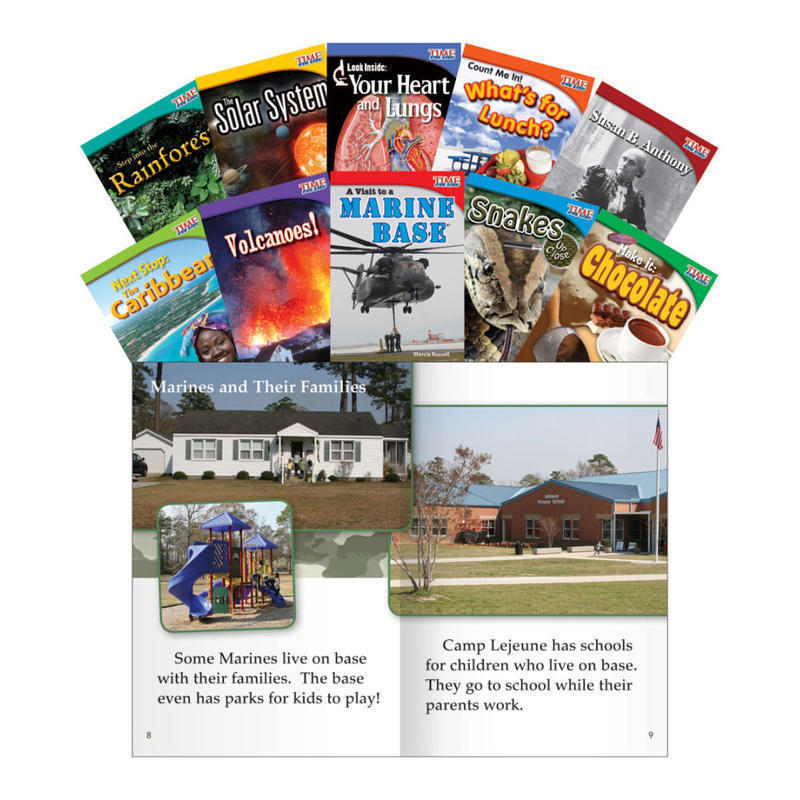 Teacher Created Materials TIME FOR KIDS Nonfiction Book Set, Set 3, Set Of 10 Books, Grade 2 MPN:16105