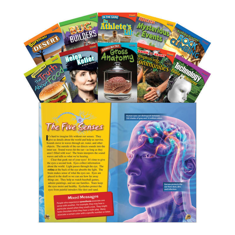 Teacher Created Materials TIME FOR KIDS Nonfiction Book Set, Set 1, Set Of 10 Books, Grade 4 MPN:18250