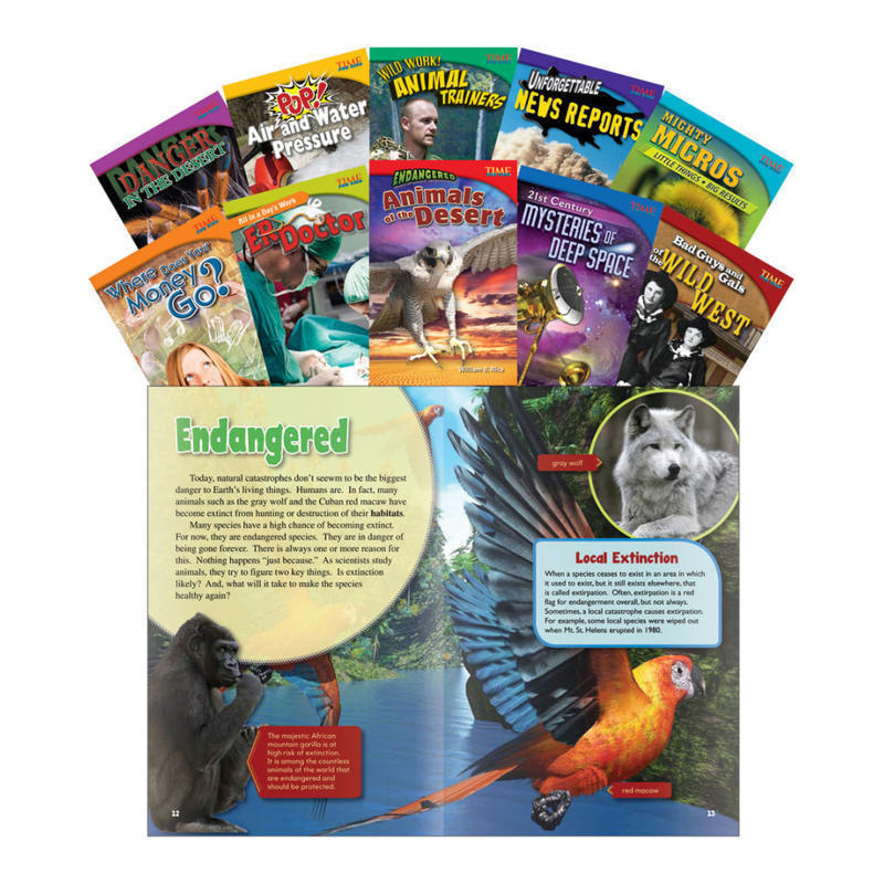 Teacher Created Materials TIME FOR KIDS Nonfiction Book Set, Set 2, Set Of 10 Books, Grade 5 MPN:18254