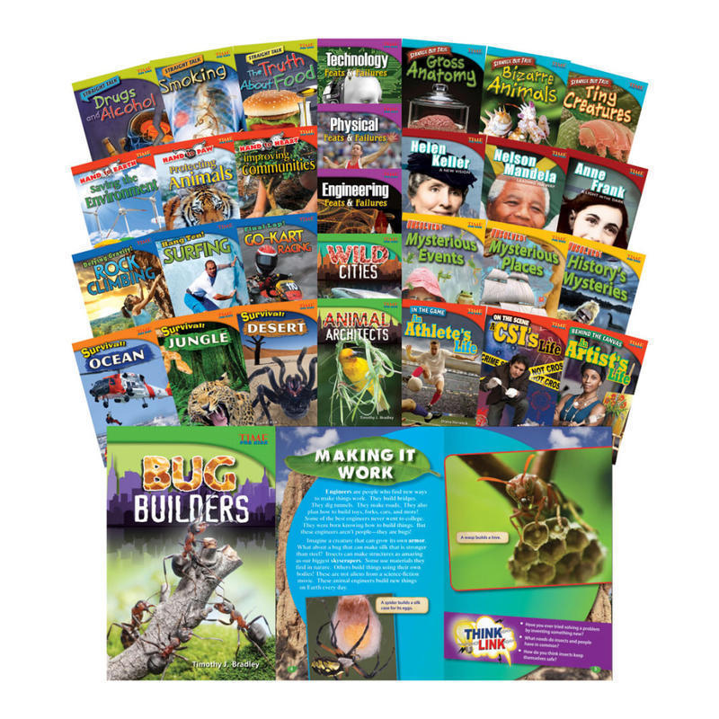 Shell Education Teacher Created Materials TIME FOR KIDS Nonfiction Book Set, Set Of 30 Books, Grade 4 MPN:18387