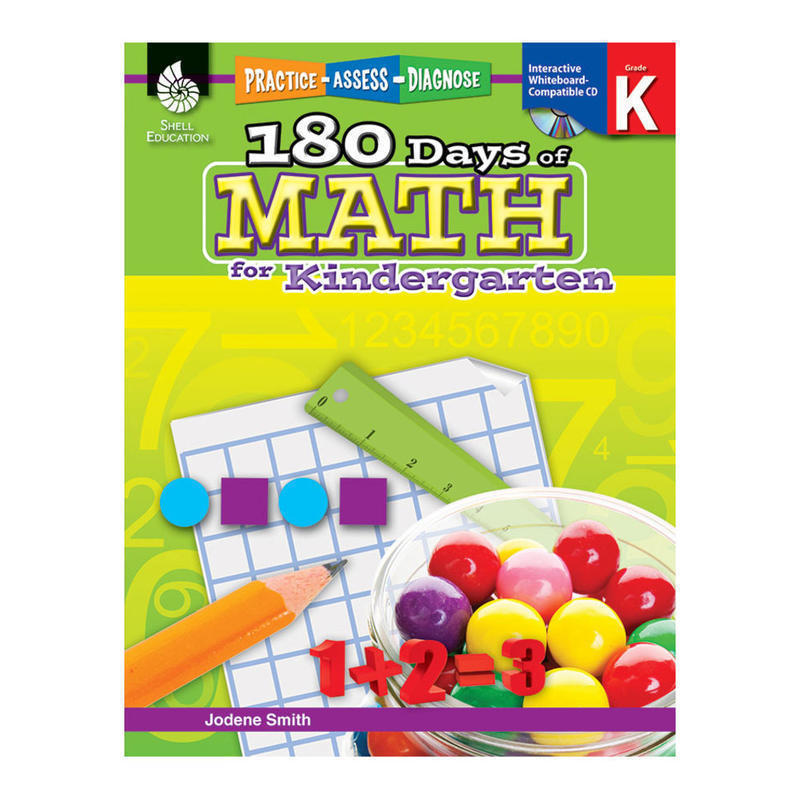 Shell Education 180 Days of Math Practice, Grade K MPN:50803