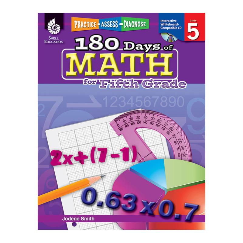 Shell Education 180 Days of Math Practice, Grade 5 MPN:50808