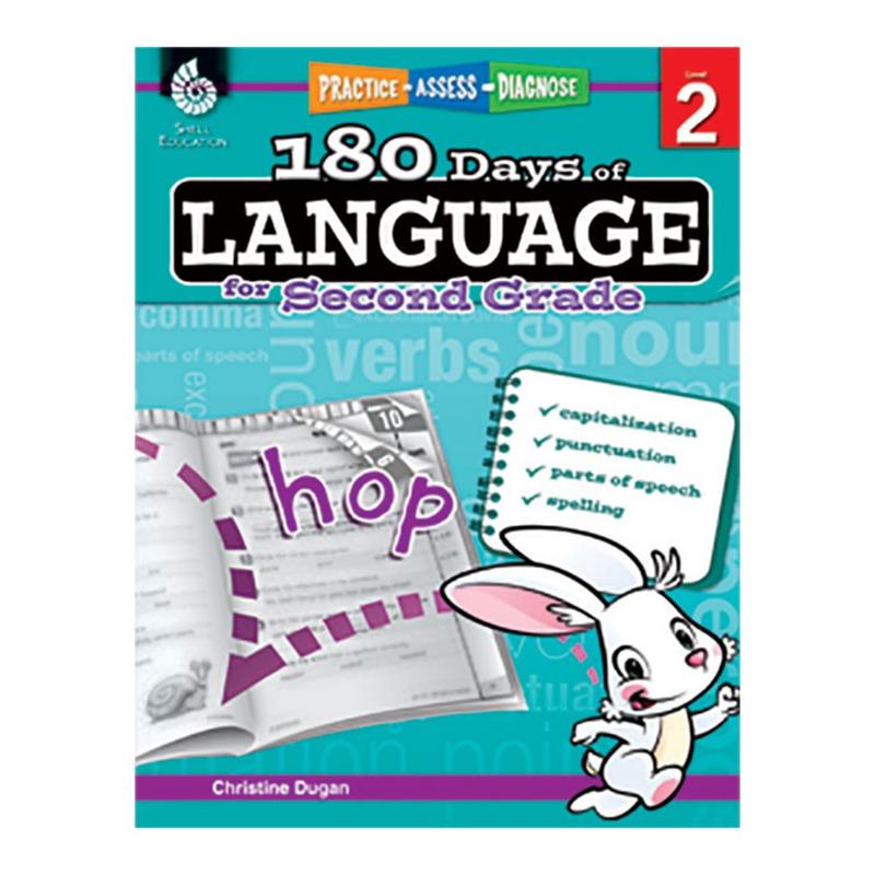 Shell Education 180 Days Of Language Workbook, Grade 2 MPN:51167