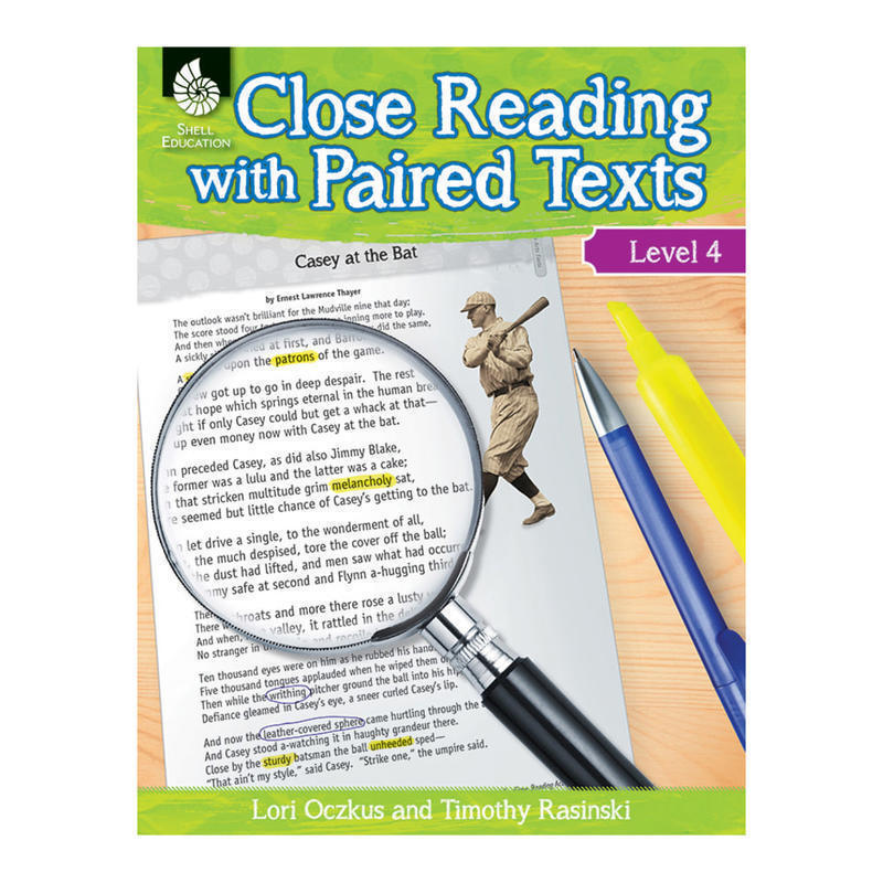 Shell Education Close Reading With Paired Texts, Grade 4 MPN:51360