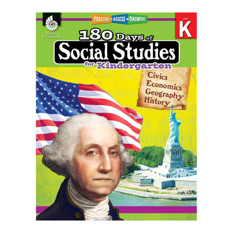 Shell Education 180 Days Of Social Studies, Kindergarten MPN:51392