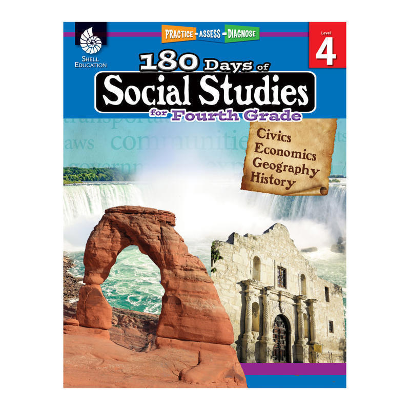 Shell Education 180 Days Of Social Studies, Grade 4 MPN:51396