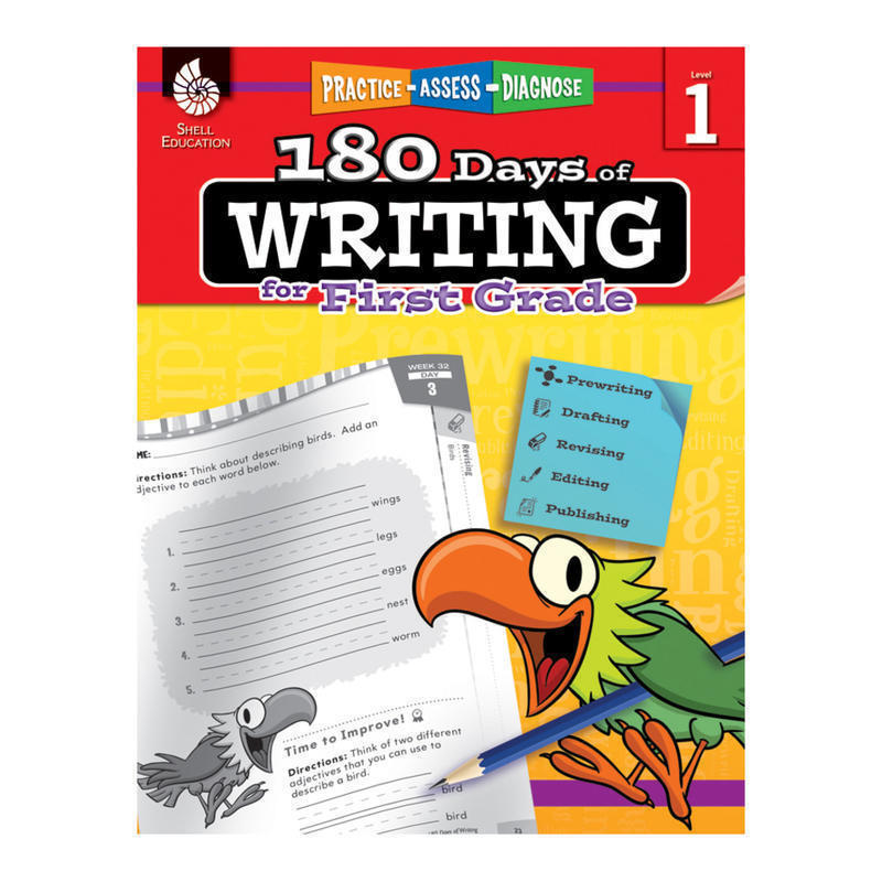 Shell Education 180 Days Of Writing Workbook, 1st Grade MPN:51524